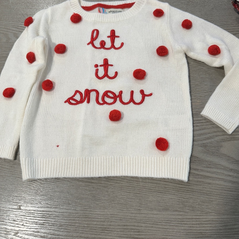 Adventure Wear White and Red Sweater